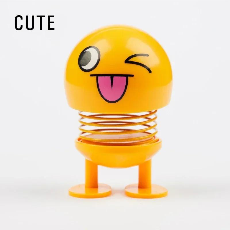 Creative Funny Shake Head Doll Car Ornament Kawaii Indoor Doll Small Decoration Accessory for Vehicle Decor
