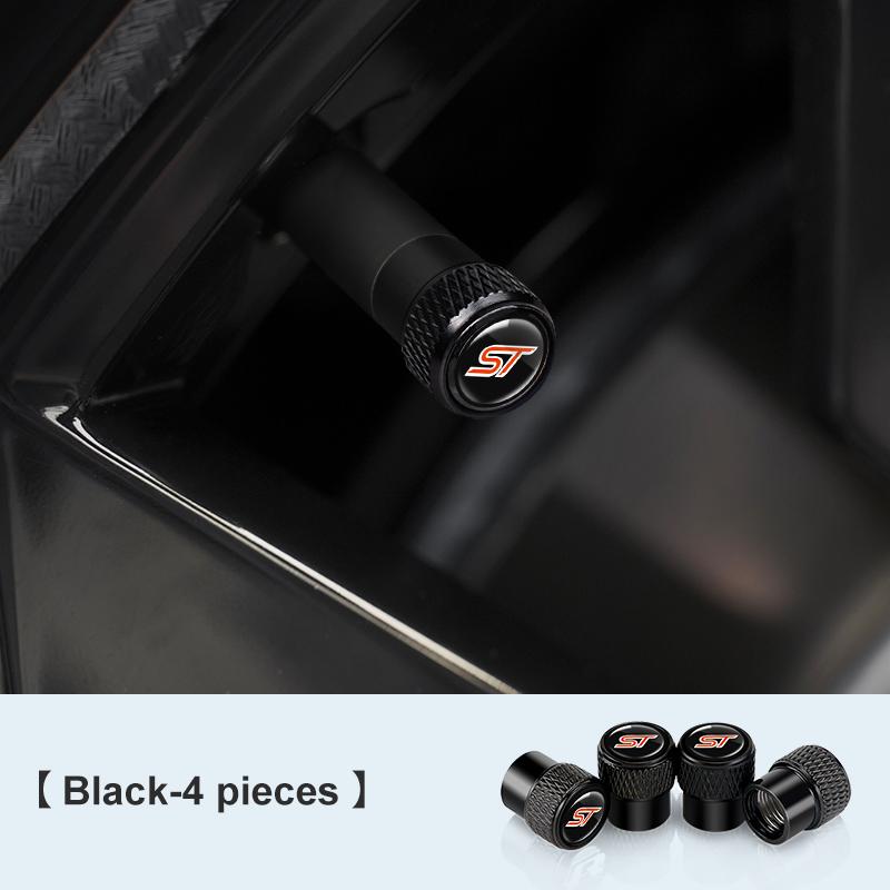 For Ford St Kuga Fiesta Fusion Mondeo Explorer Ecosport 4Pcs Car Wheel Tire Valve Cap Tyre Rim Stem Waterproof Cover Accessories