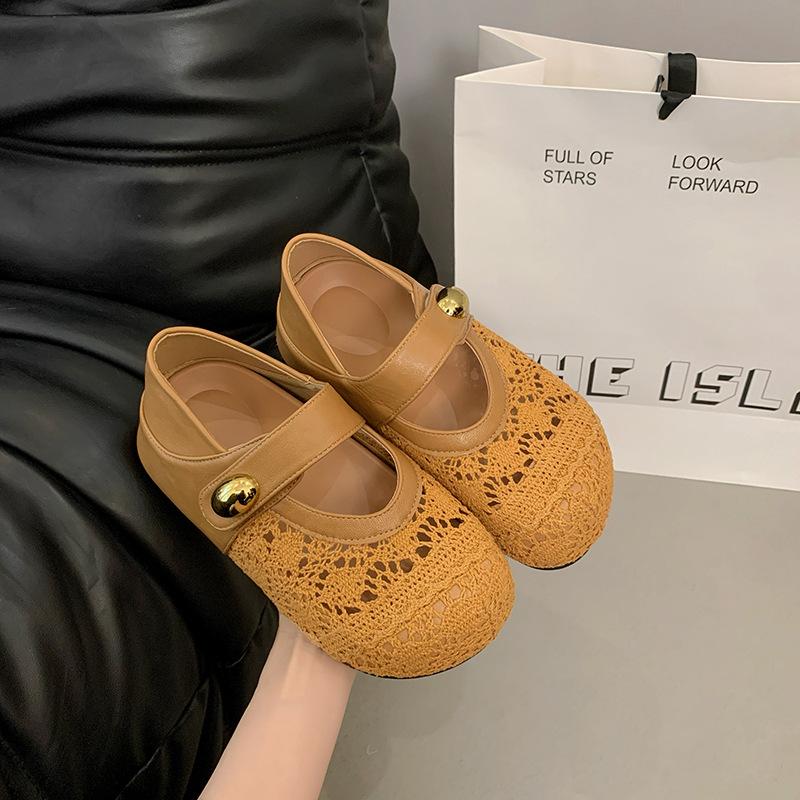 Thick-soled Inner Height Increase, Step On the Foot and Step On the Woven Mary Jane Shoes Women's Skirt, New In Spring and Summer 2025