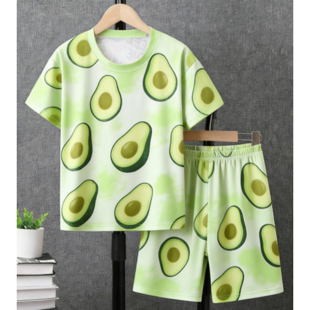 Fashion Letter Graffiti Printed Summer Kids T-shirt and Shorts 2 Piece Set Summer Casual Outfit for Boys and Girls Kids Clothing