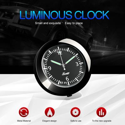 Relógio de carro luminoso automóveis interno adesivo mini relógio digital mecânico relógios de quartzo ornamentos automotivos acessórios para carros presentes