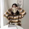 WTEMPO Women Large Size O-Neck Sweaters Loose Autumn Winter Versatile Long Sleeve Short Knitted Pullover Casual Bottoming Sweaters
