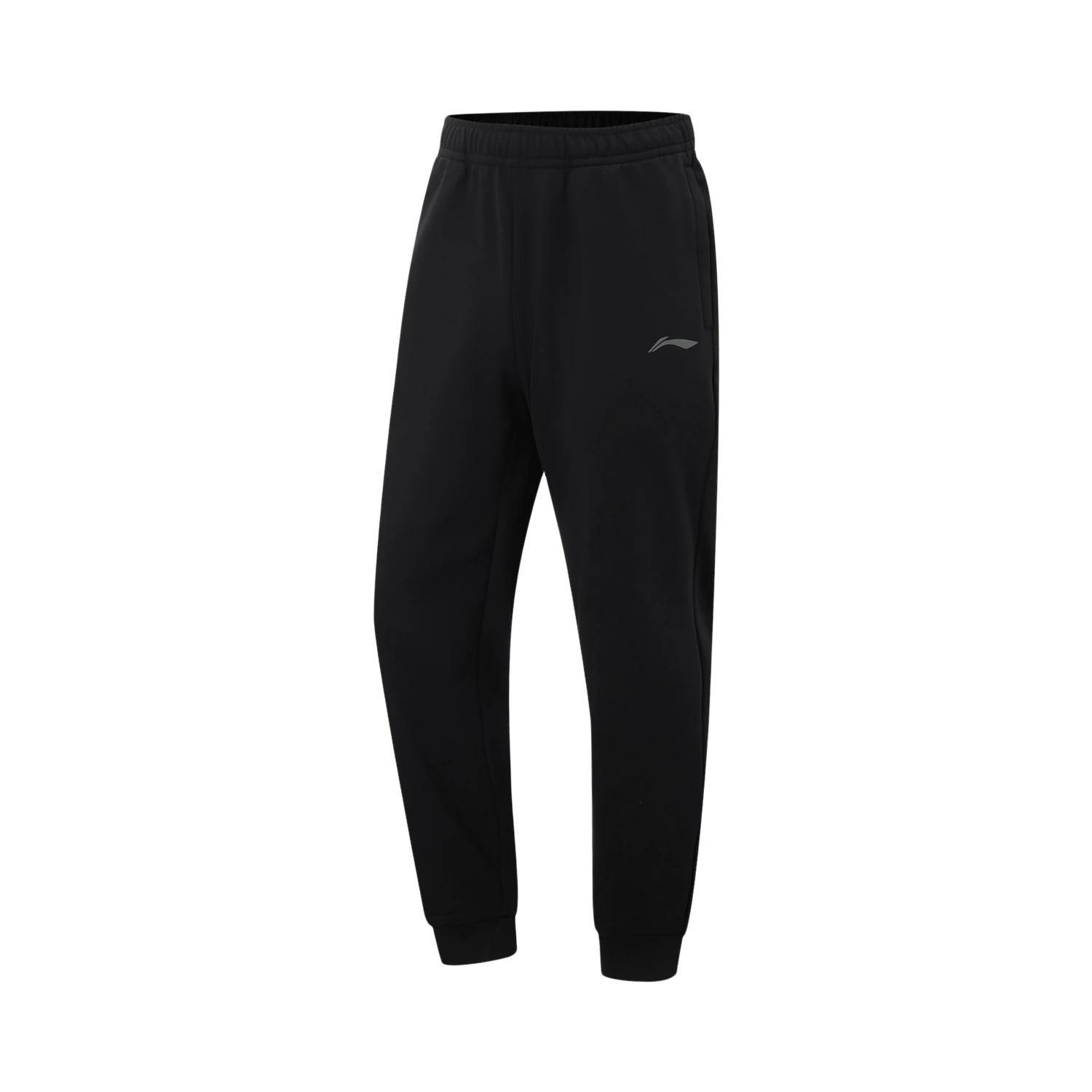 Li-Ning Simple Mid-Waist Casual Versatile Warm Knitted Sports Pants Men bottoms AKLVA17-1 M