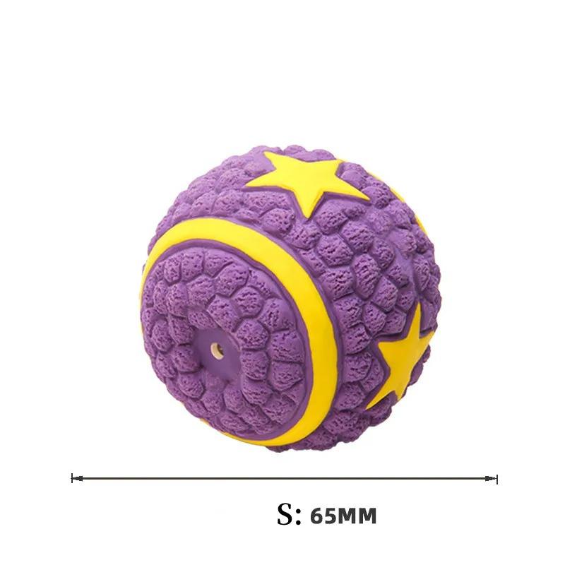 Soft Pet Ball Squeaky Toy For Small Large Dog Rugby Tennis Volleyball Football Basketball Latex Tooth Cleaning Training Toys