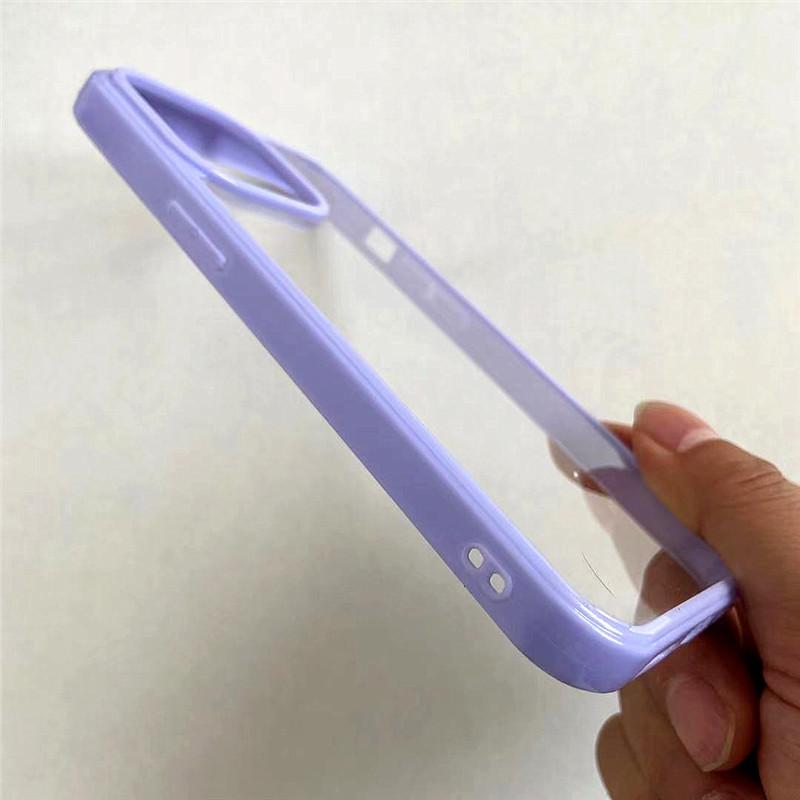 The Grooved Phone Case Is Suitable for 16 Resin Cream Gel Special Transparent Shell Apple 15 Color Edge Two-in-one 8
