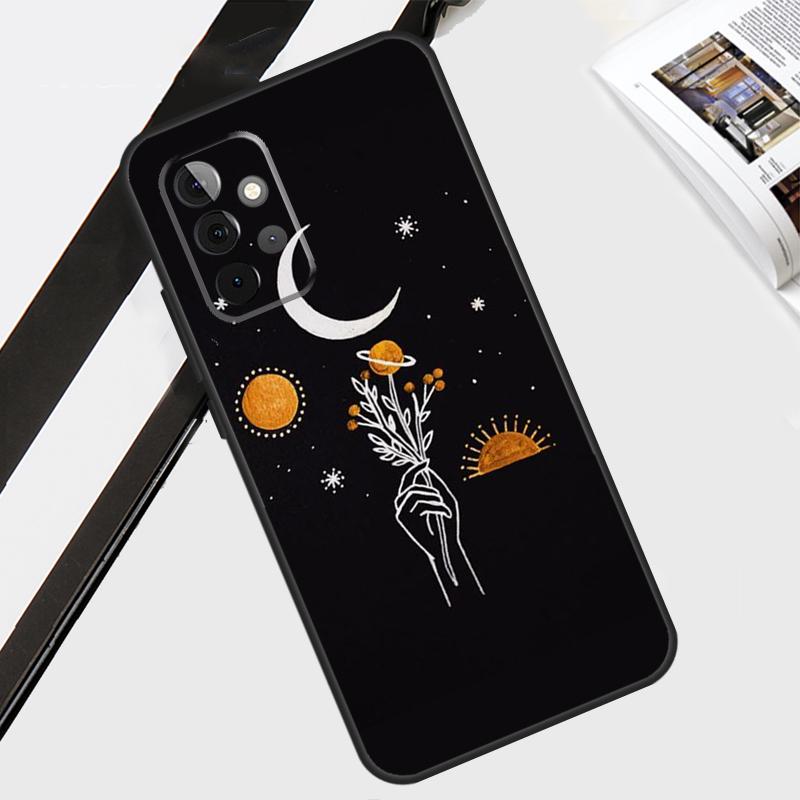 Sun Flowers Cat Snake Moon Case For Samsung Galaxy A12 A22 A32 A52 A56 A36 A26 A16 A06 A54 A34 A14 A13 A53 A15 A35 A55