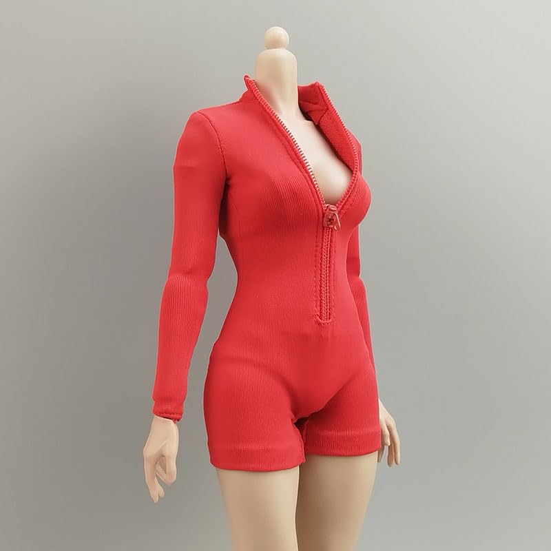 

HAMRETHYPPZ Костюм масштабу 1/6, Одяг для жіночої фігури, Шорти, Сексуальні штани (Тіло, Голова, Взуття тощо. Не входить) (Червоний)