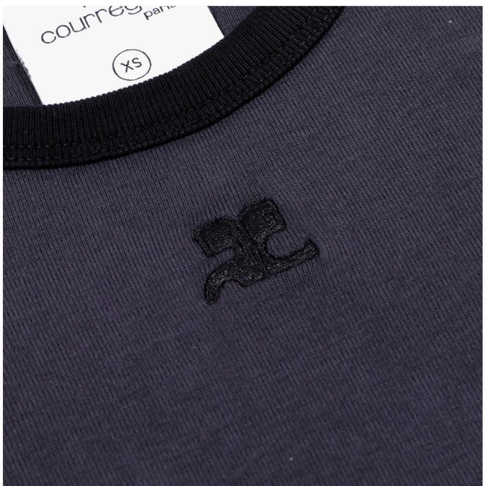 Courage 125jtS017 JS0203 B155 Logo ContraSt Women S Short Sleeve Tee