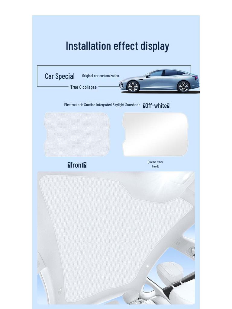 Nezha GT 23 Sunroof Sunshade: Static Heat Insulation, Sun Protection, Privacy, Opaque