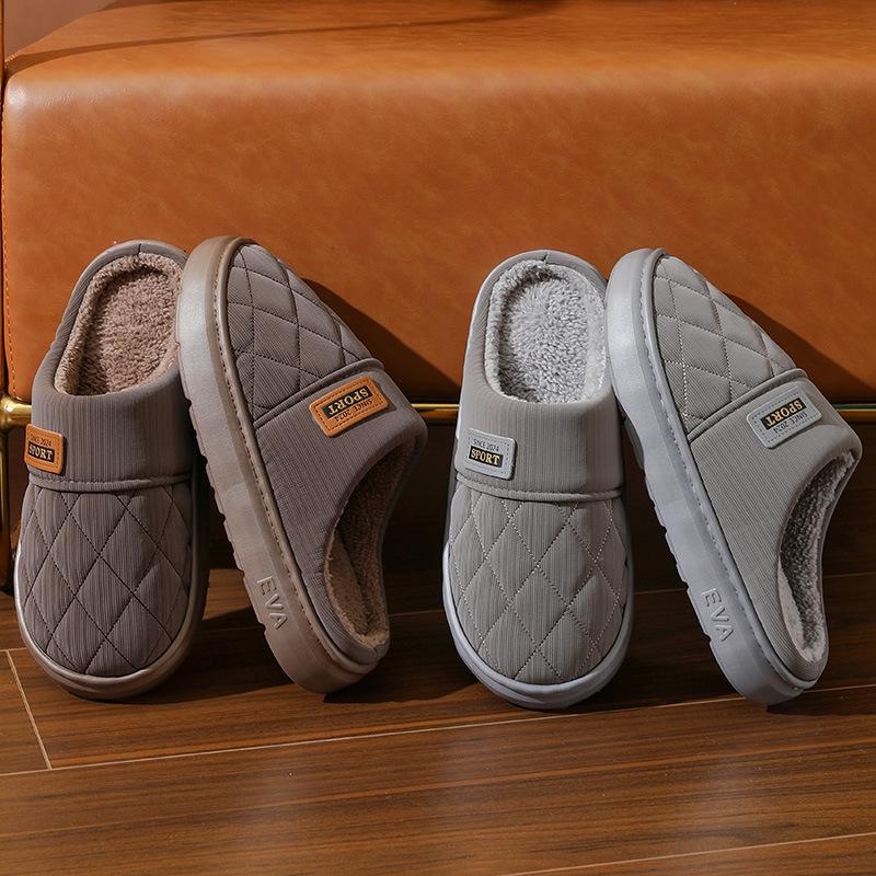 Cotton Slippers for Men In Winter, Anti Slip for Home Use, Warm for Couples, Waterproof Cotton Slippers for Men In Autumn