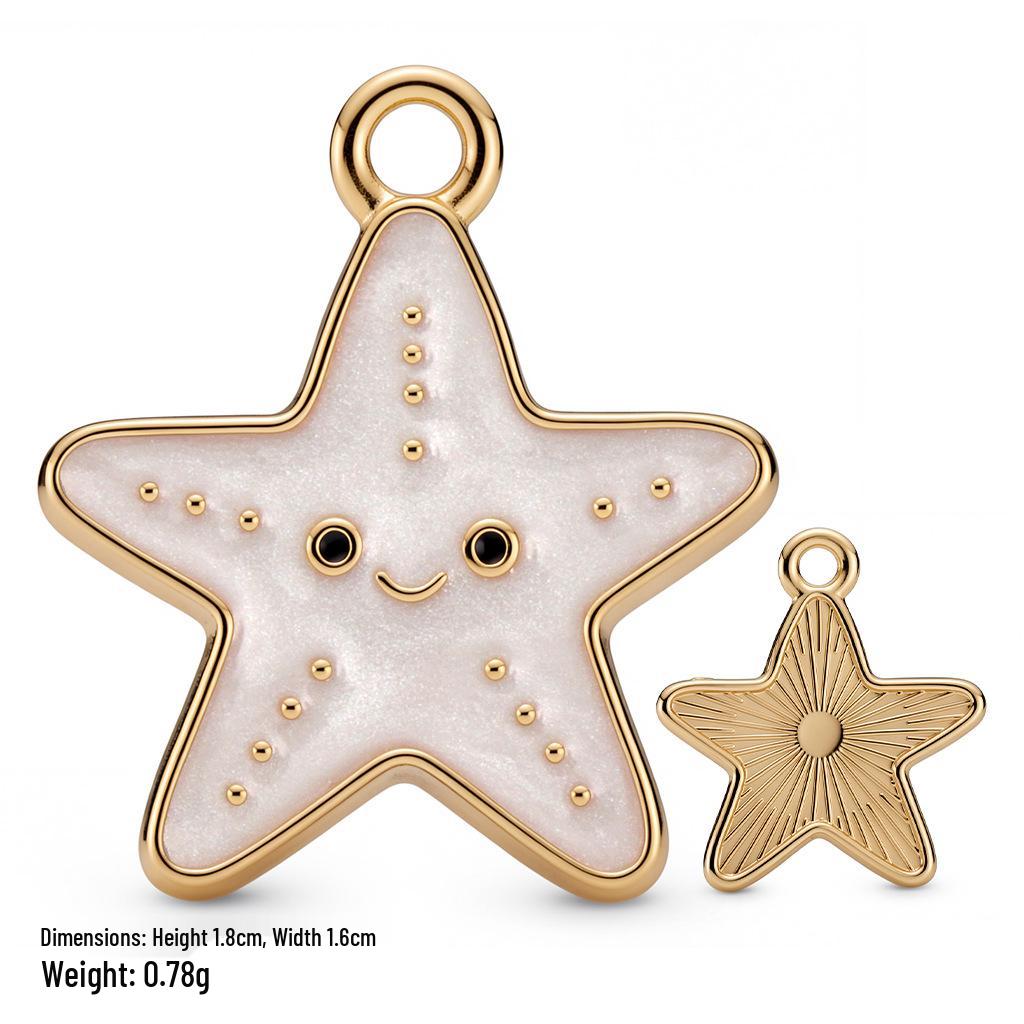 Colorful Alloy Ocean Charm Pendant for DIY Bracelets & Keychains