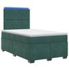 Boxspring Bed with Mattress Dark Green 120 X 190 Cm Velvet