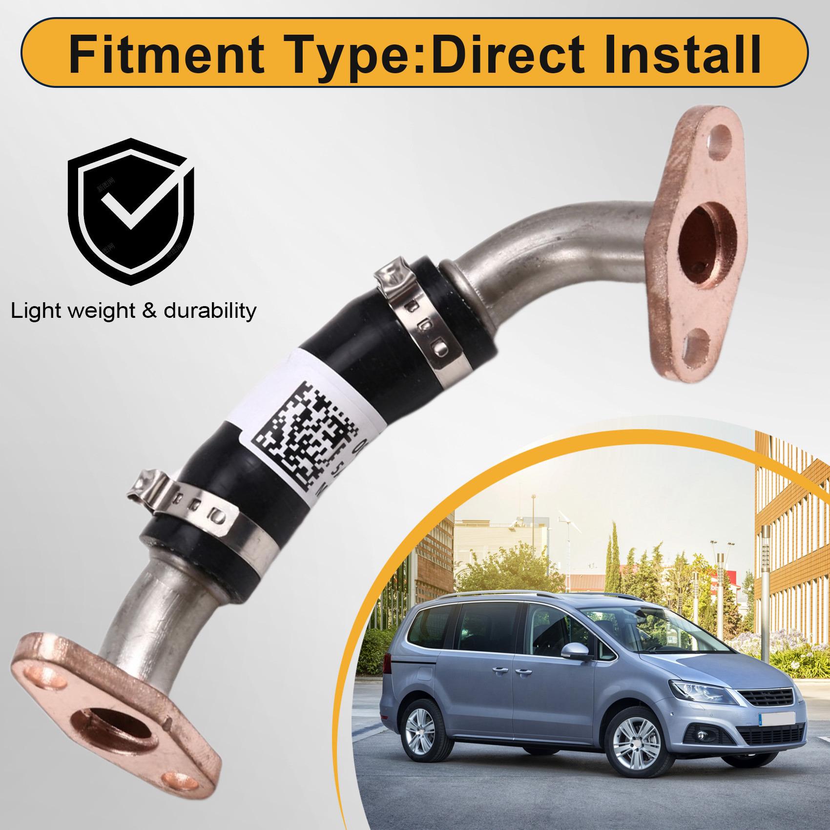A75E-Car Turbocharger Return Oil Pipe Turbocharger Return Oil Pipe For SKODA 06H145735H SilverBlack
