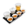 Cha Xun Dehua Ceramic Portable Tea Set with Ink Wash Jiangnan Dry Brewing Tray