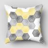Nordic Yellow Black Abstract Geometric Line Printing Pattern Cushion Cover Home Living Room Sofa Decorative