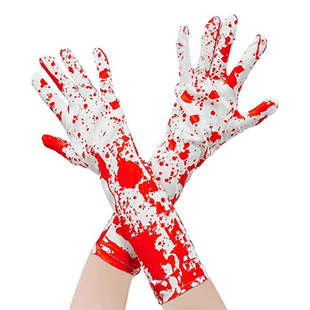 Halloween Bloodstained Skeleton Socks & Gloves Costume Props