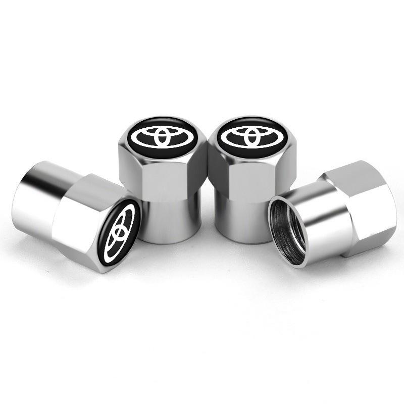 4Pcs Car Wheel Tire Valve Stem Caps For Toyota chr Corolla Camry rav4 Yaris hilux prius avensis auris Prado fortuner Accessories