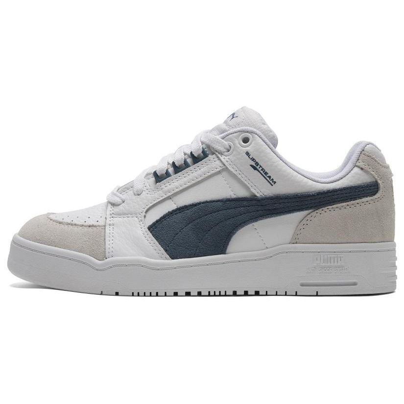 Puma Slipstream Lo Suede FS Casual Shock Absorbing Durable Low Top Sneakers Unisex sneakers White Blue 385694-03