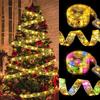 Christmas Ribbon Fairy Light Christmas Decoration DIY Bows String Light Tree Ornaments for Home 2025 Xmas Decor New Year Navidad