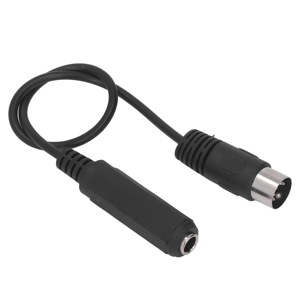 6.35mm Female to 5pin MIDI Adapter Cable 1ft Plug and Play Microphone Adapter Cable Audio Adapter Cable for DVD Players
