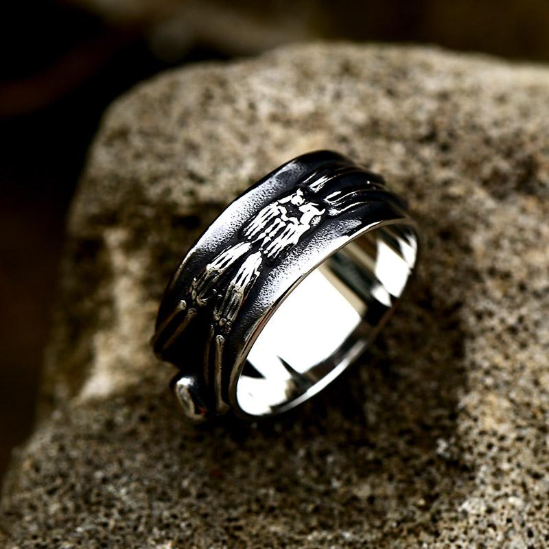 Beier One Piece Sale Unique Thin Skull For Boy And Girl Stainless Steel Lady's Finger Ring BR8-373