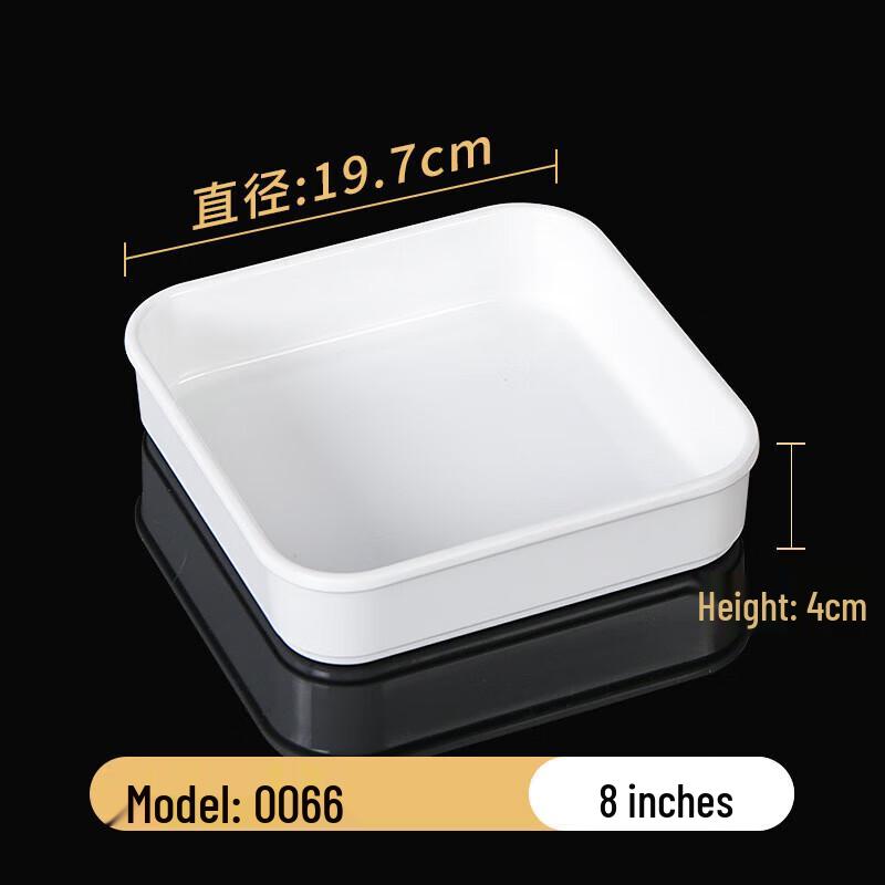 White Melamine Square Dinner Plates (10-Pack)