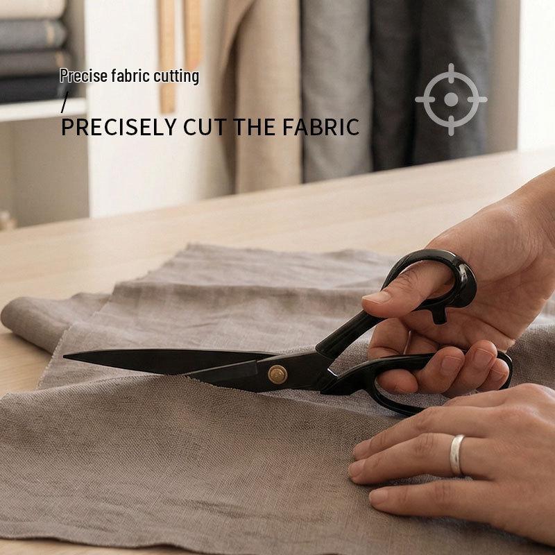Stainless Steel Anti-Oxidation Tailor Shears with Black Finish - Multi-Size, Fast Shipping Available