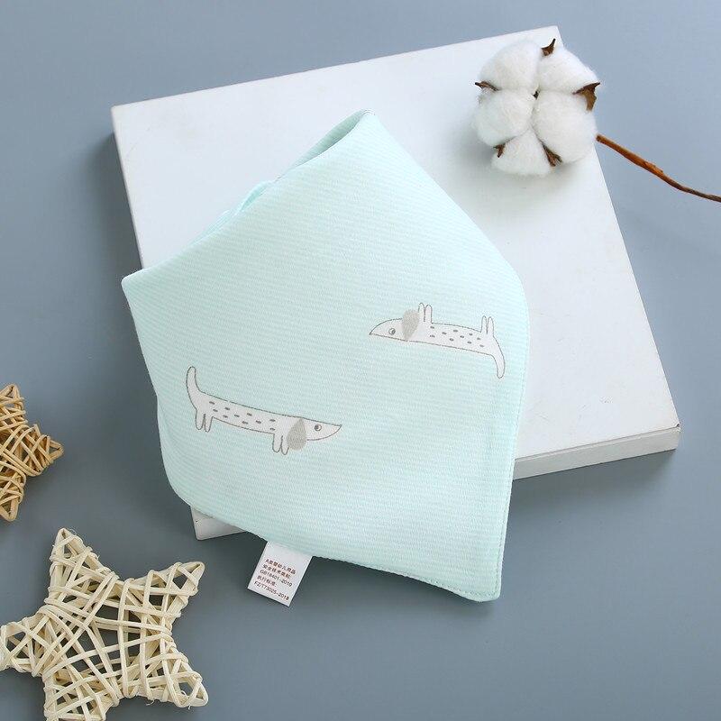 Baby Bibs Triangle Double Cotton Bibs Cartoon Print Saliva Towel Baby Boys Girls Feeding Apron Cotton Bandana Bibs Burp Cloths