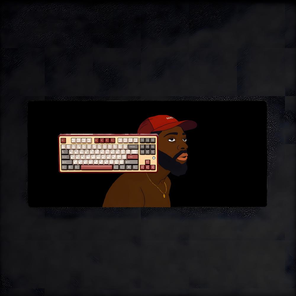 Melancholischer Brent Faiyaz Sänger Mauspads Rutschfest Große Schreibtischunterlage Dicke Genähte Kante Gaming-Mauspad