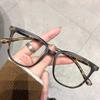 Oversized Leopard Myopia Glasses for Women Men Comfortable Anti-blue Light Computer Glasses Prescription Eyewear 0 To -4.0