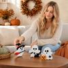 Halloween Wooden Tabletop Decor Set of 3 - Handcrafted Figurines for Shelf Mantel Centerpiece