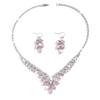 Women Party Wedding Dress Necklace Earrings Two-piece Jewelry Accessories