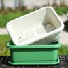 1Set Plastic Vegetable Planters With Tray Rectangular Flowerpots For Balcony Indoor Gardening Breathable Plants Pots Garden Tool