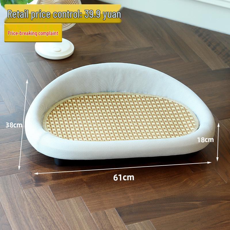 

Диван-образная сизалевая когтеточка и кровать для кошек - Прочная, без мусора, устойчивая к царапинам когтеточка и охлаждающий коврик 61x38x18 cm