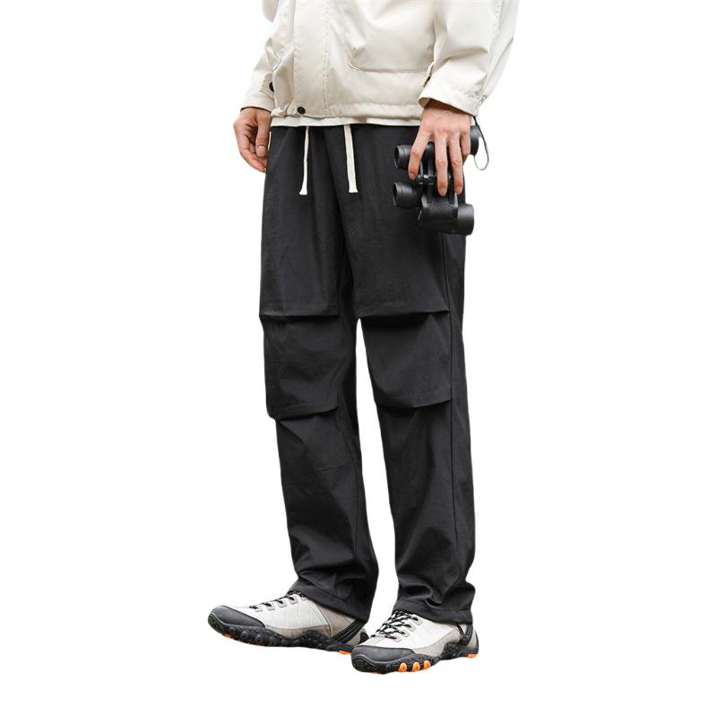 Herren Trendy Lockere Gerade Paratrooper Hose - Vielseitig, Wasserdicht, Kordelzug Jackenhose für Lässigen Outdoor-Gebrauch