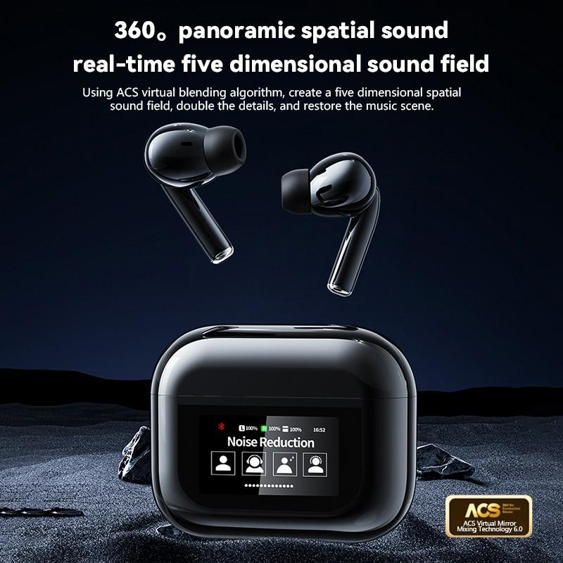 Беспроводные наушники с ЖК-дисплеем и сенсорным экраном Tws Bluetooth ...