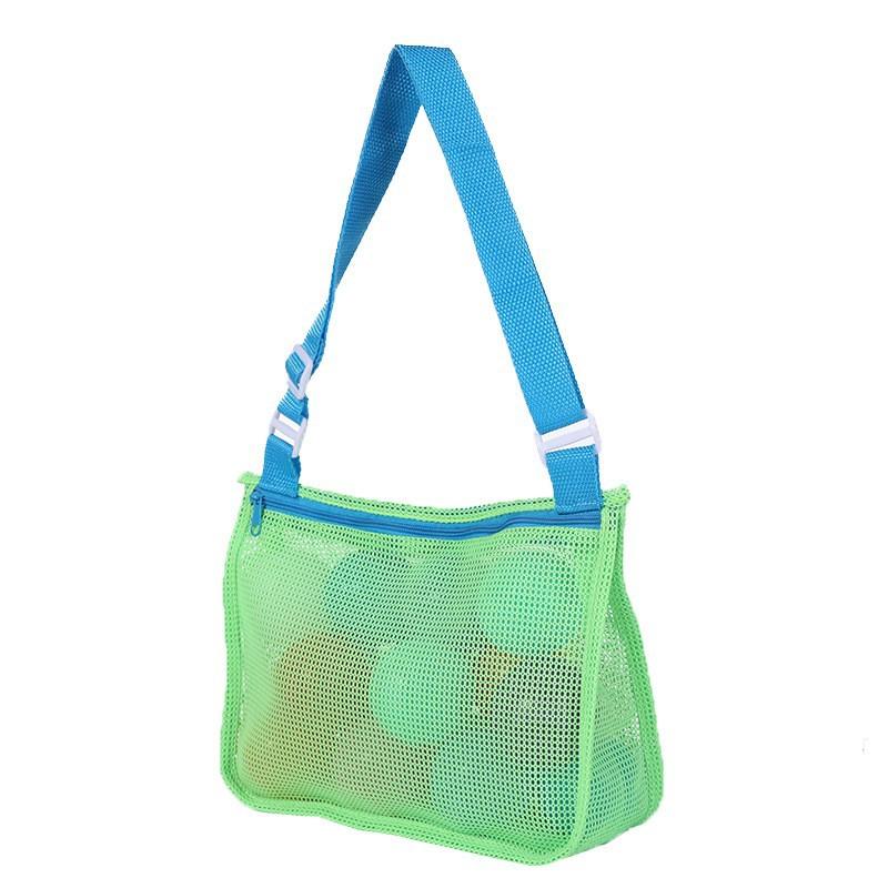 Kids Toy Storage Bag Quick-Dry Mesh Beach Shoulder Bag for Travel & Outdoor Play Breathable Lightweight Beach Bag