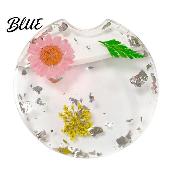 Mirror Polished Coaster Car Coaster Durable Resin Flower Drink Takeaway Cup Coffee Holder