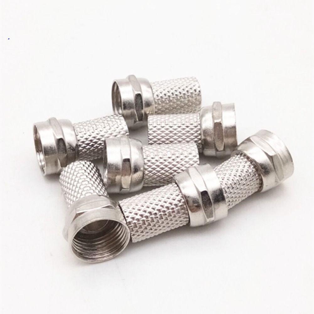 10 Stück 75-5 RG6 F-Typ Kabelstecker Koaxialkabel Schnellverbinder für RG6 Koaxialkabel Installation