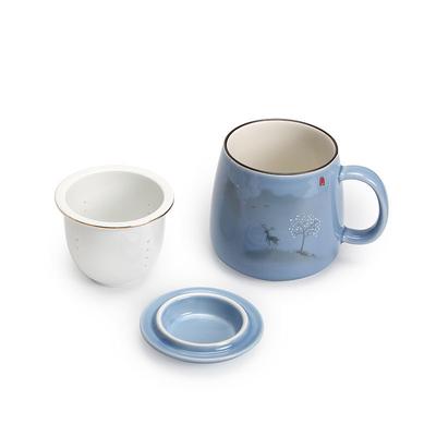 Keramisk vattenkopp Filter Tekopp Kaffekopp Kreativ mugg Filterkopp Hushålls tekopp Drinkwear
