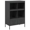 VidaXL High Buffet, Cabinet with Legs and Compartments, Storage Furniture, Living Room Organizer, Black 843102