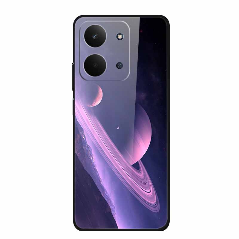 Xiaomi Redmi 15C 4G Kılıfı İçin Cam Arka Kapak 15 C Kılıf Sert Temperli Cam Kılıf Redmi 15C Telefon Kılıfı İçin Redmi15C Yumuşak Tampon