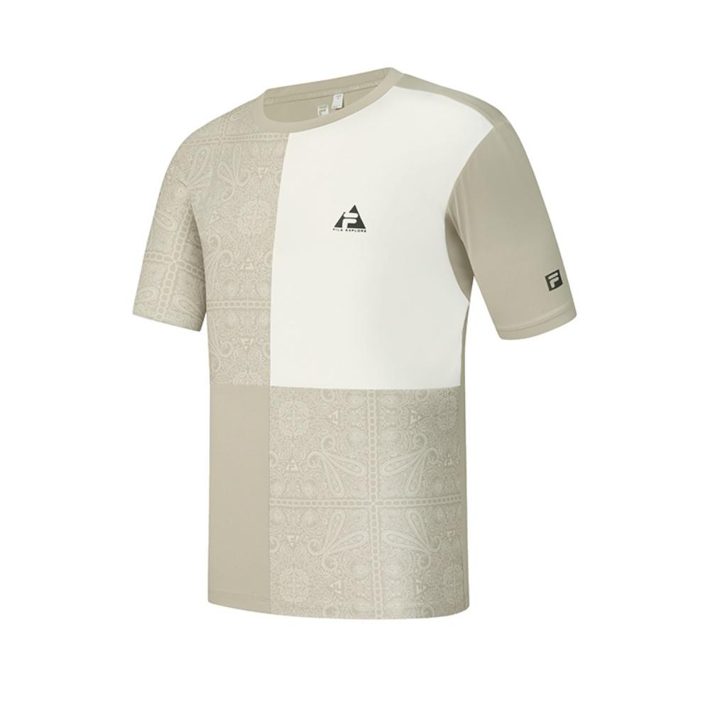 

New FILA Explorer T Shirts Men s Oat Khaki DK A11M537117F-DK 185/104A/XXL