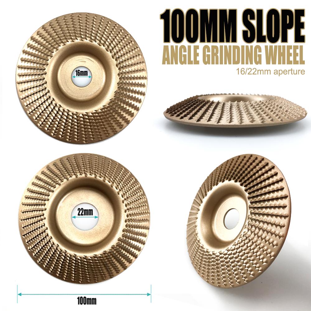 100mm Plane Bevel Angle Grinding Wheel 16/22mm Aperture Rotary Disc Sanding Woods Carving Tool Abrasive Disc for Angle Grinder