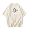 Grey half-sleeved cotton short-sleeved T-shirt women's summer new loose niche design t-shirt women's top ins