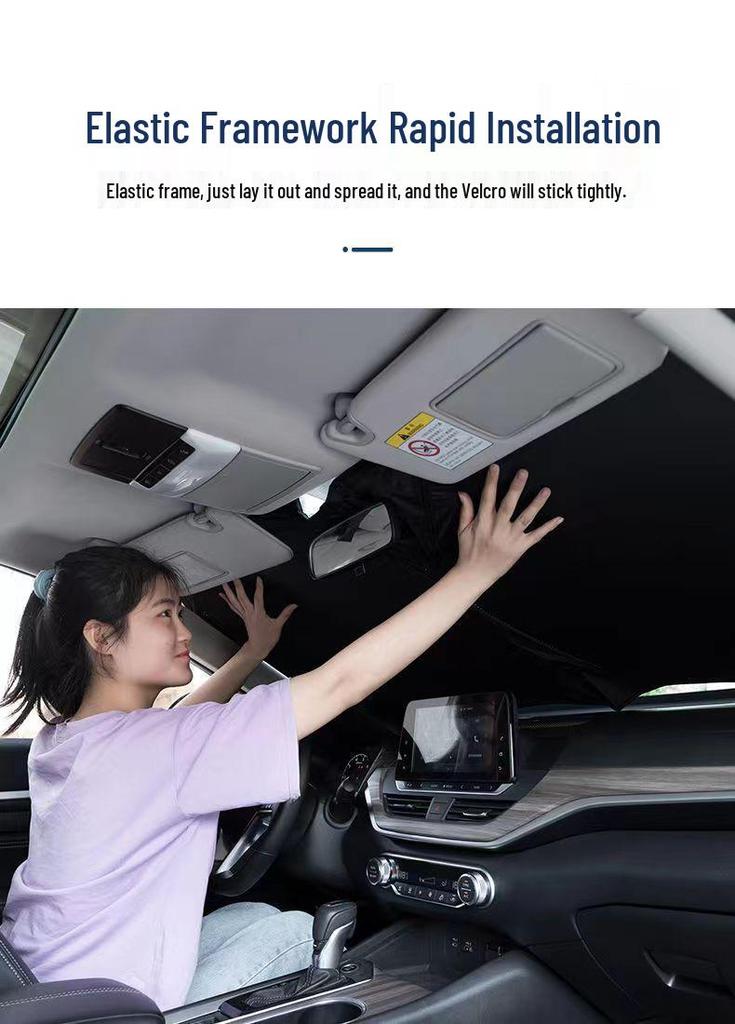 Double Layer Thickened Windshield Sunshade - Seamless Opaque Sun Protection & Heat Insulation for Cars
