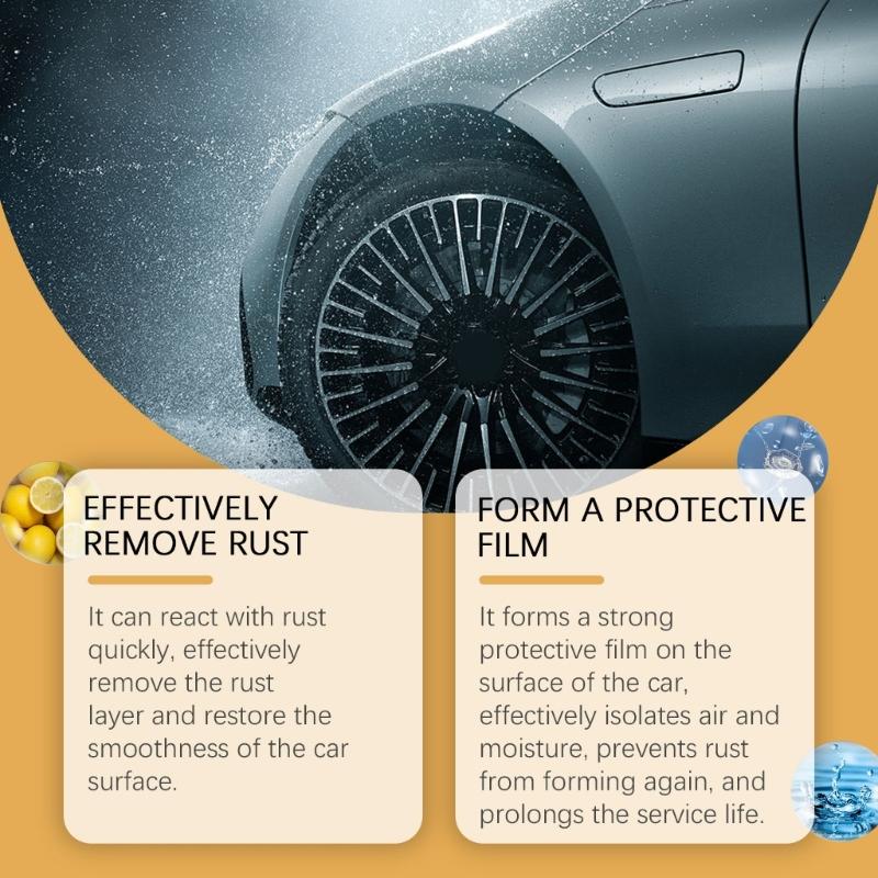 Rust Removal Sprayer For Metal Surfaces 120ml Fast Acting Rust Dissolver Eliminate And Protective Coating For Auto Parts