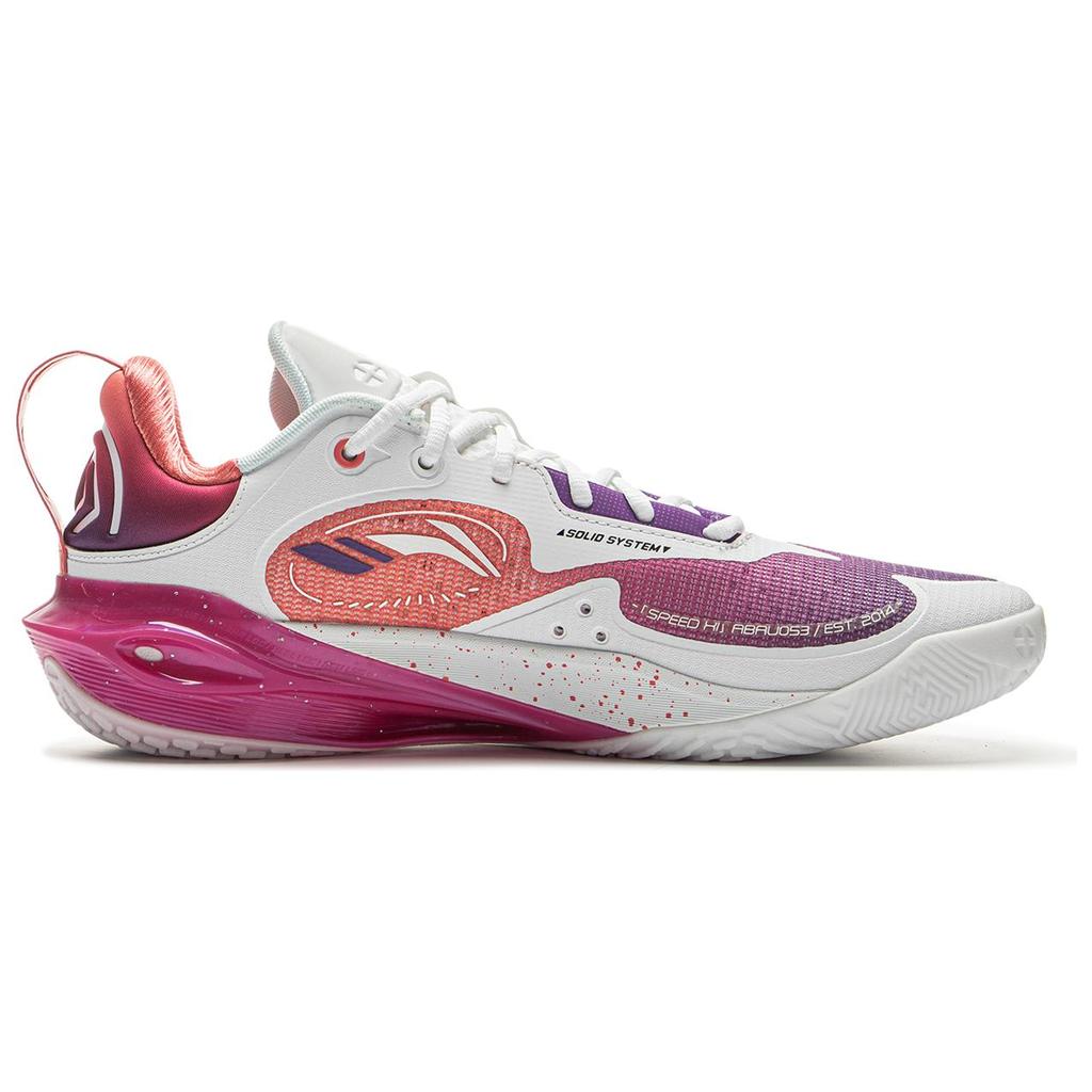 New LiNing Flash Strike 11 Low Top Performance Basketball Shoes Men's Daylily Purple Sunset Pink ABAU053-19