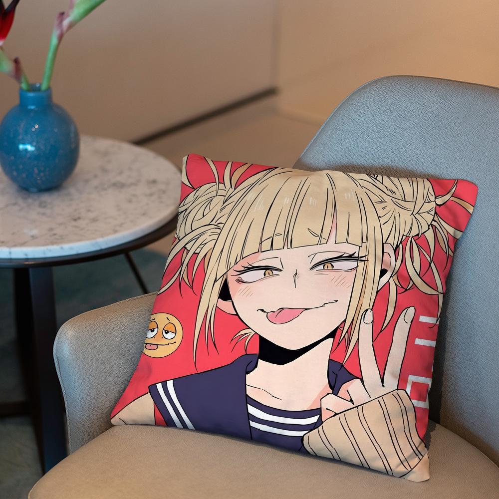 My Hero A-Academia H-Himiko Toga Cushion Cover 2-in-1 Reversible Plush Pillow Cover | Car/Sofa/Bed | Perfect Gift