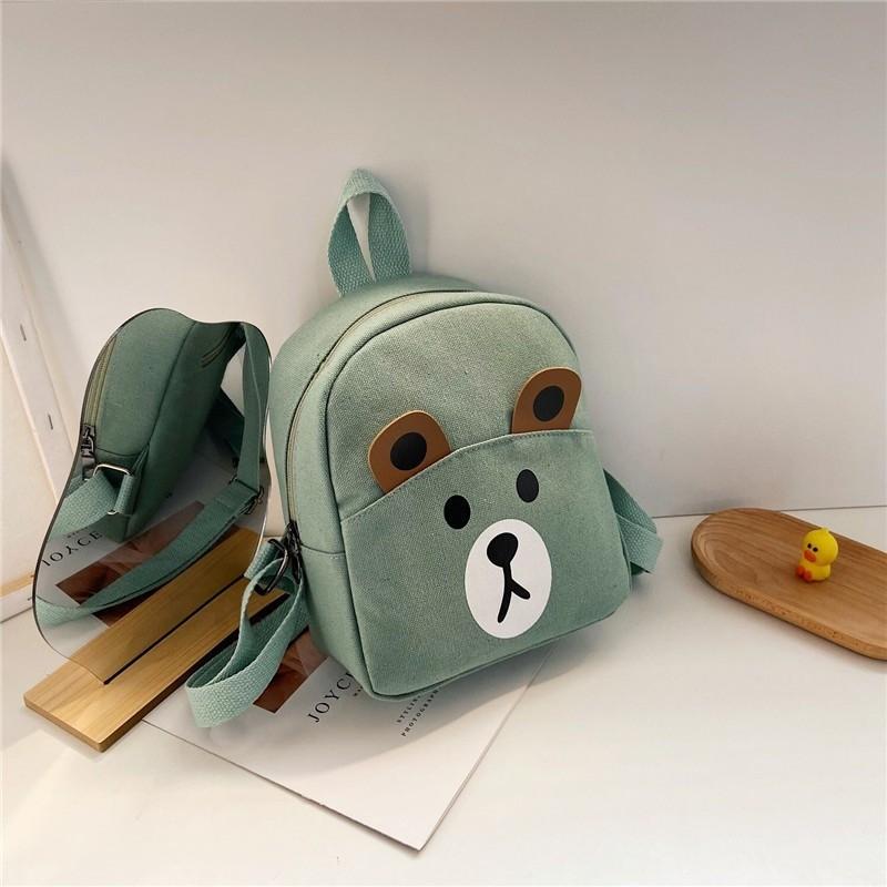 Childrens Cartoon Backpack With Breathable Canvas Material For Kindergarten Kids